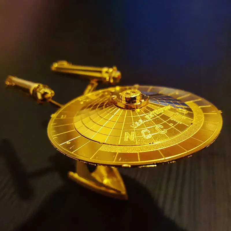 Золотая металлическая модель статуэтки миниатюры сделай сам 3D пазл Звездное
