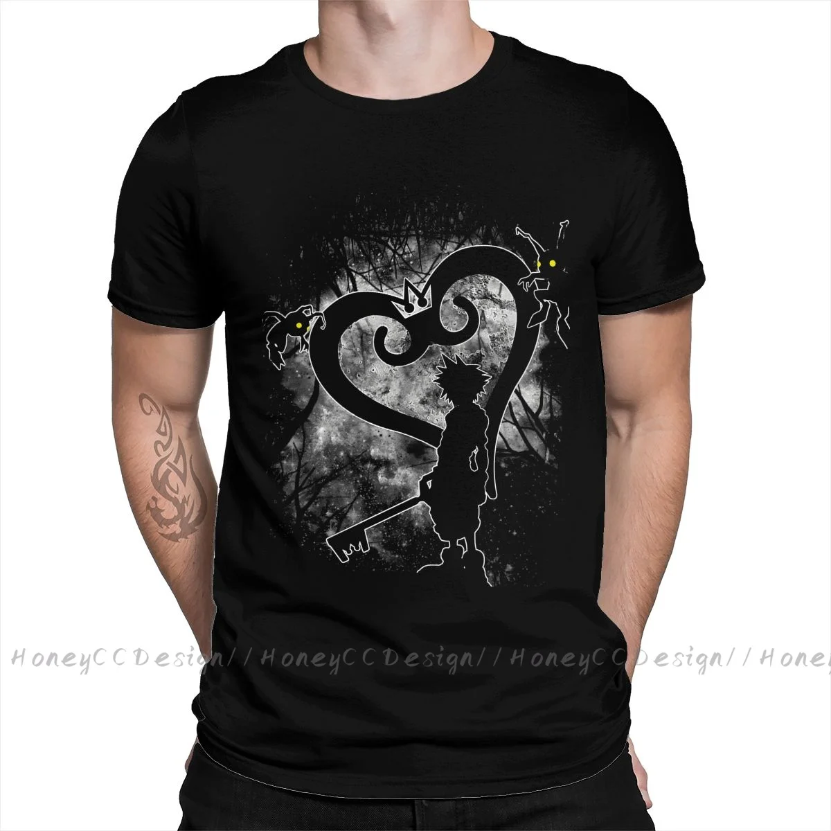 Kingdom Hearts Print Cotton T-Shirt Camiseta Hombre The Keyblade Chosen One. For Men Fashion Streetwear Shirt Gift