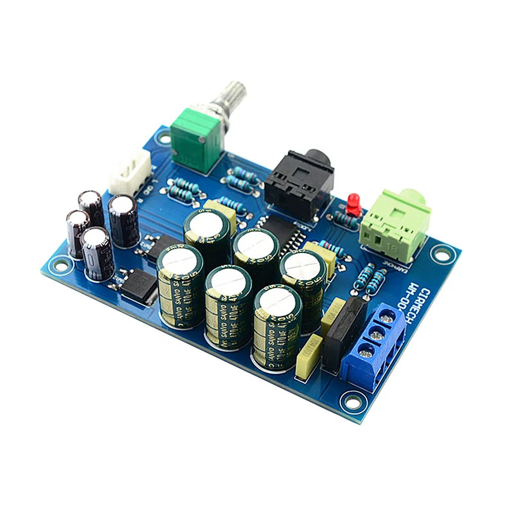 Dual AC12-24V TPA6120 HIFI-class stereo Headphone Amplifier Board HIFI TPA6120A2 Headphone Amplifier Board Zero Bottom Noise Kit