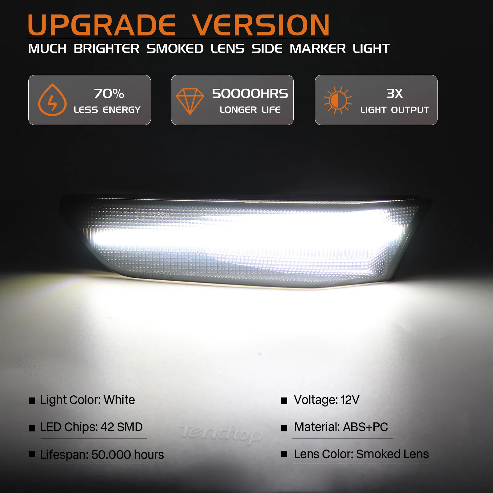 Дымчатые линзы последовательные DRL янтарный передний бампер указатели поворота