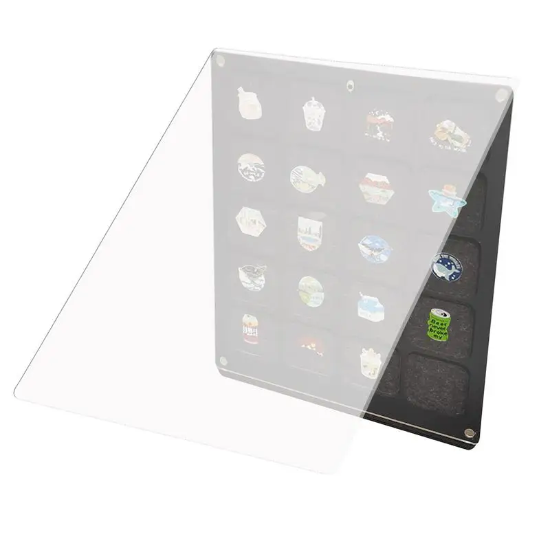 

Pin Display Case Storage Jewelry Holder Brooch Badge Tray Organizer Desktop Displaying Necklace Container Collection