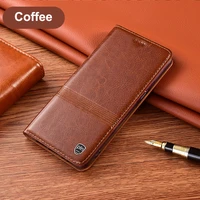 Retro Genuine Leather Case For Infinix Note 11i 11s Pro NFC Luxury Business Cowhide Phone Case Magnetic Flip Cover