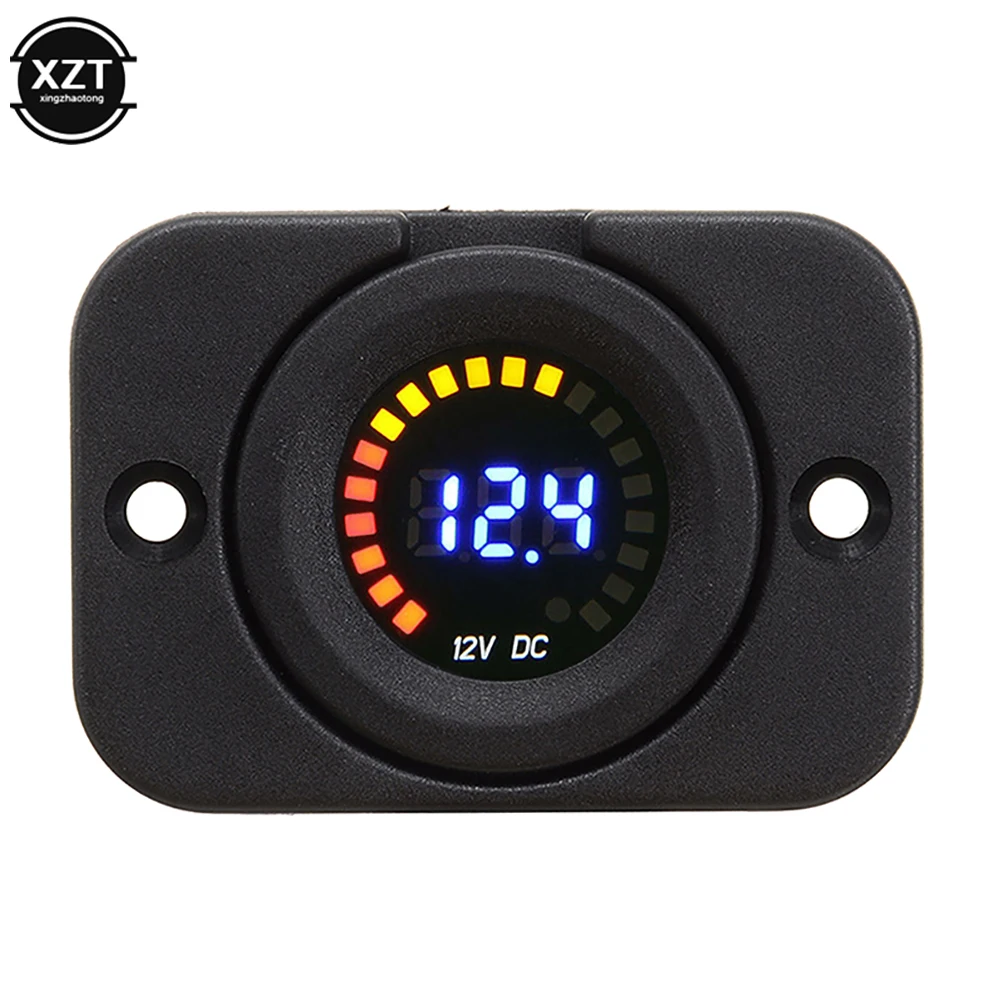 

DC 12V Voltmeter Universal Car Motorcycle Waterproof Blue LED Digital Panel Display Volt Meter Monitor Gauge Car Accessories