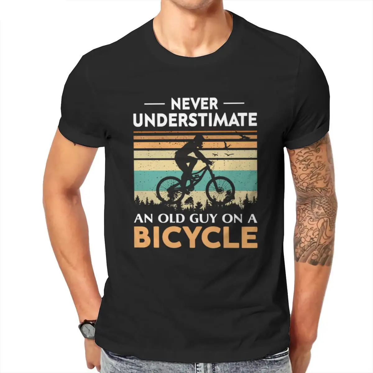 

Wholesale Vintage Never Underestimate An Old Guy On A Bicycl Unisex Heather Prism T-Shirt Red Pink New Aesthetic Clothes 103179