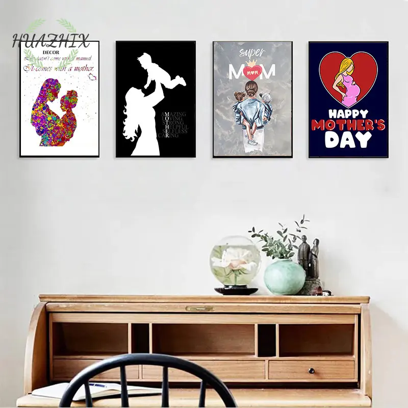

Mother's Day Canvas Painting Modern Living Room Deocr Art Wall Poster and Pictures Hallway Background for Mom Gift Decoration