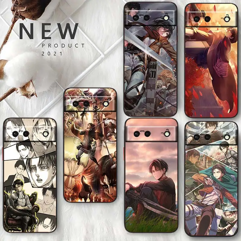 

Attack on Giant Popular For Google Pixel 7 6 Pro 6A 5A 5 4 4A XL 5G Black Phone Case Shell Soft Silicone Fundas Coque Capa