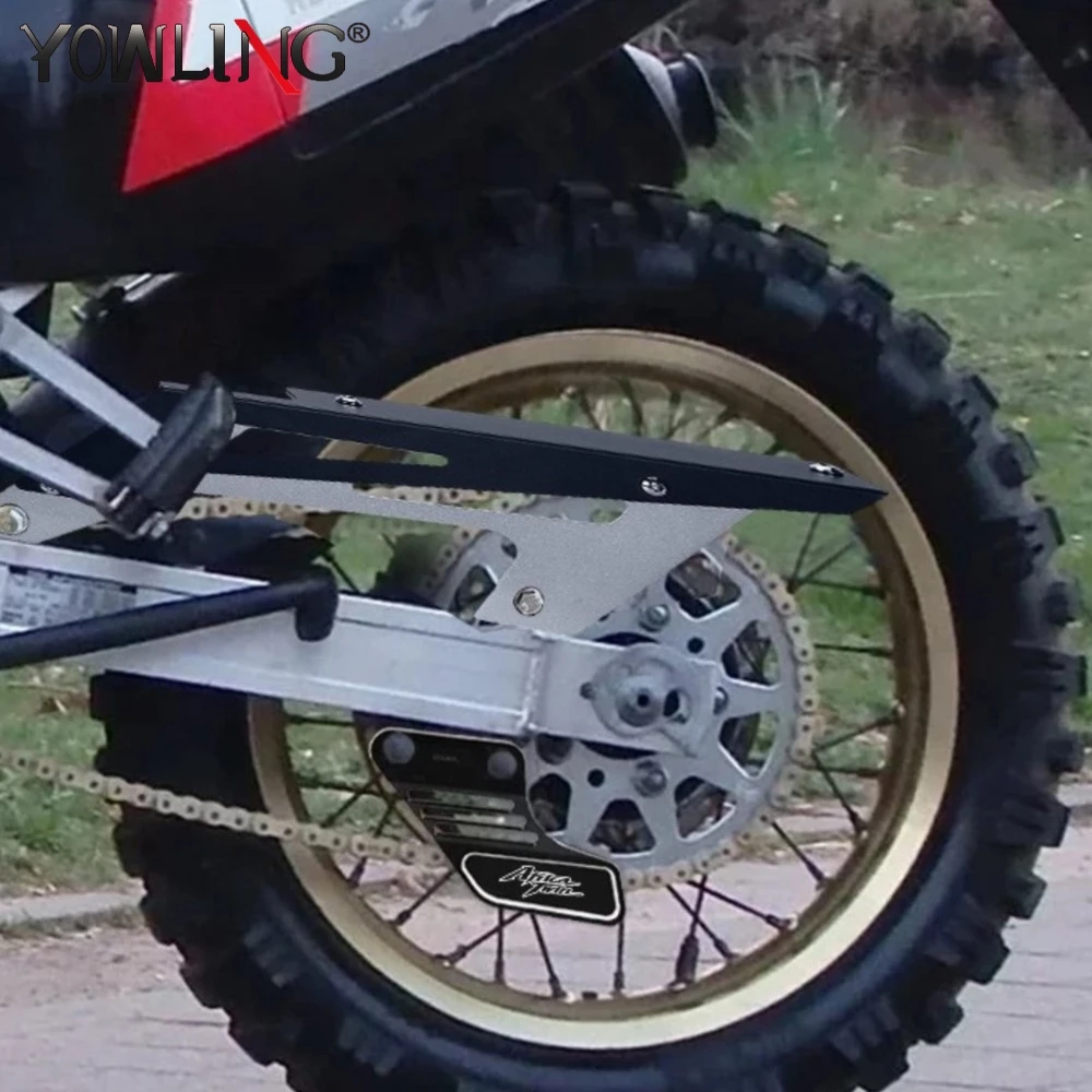 Фото Защита цепи для Honda XL650V Transalp XRV750 Africa Twin RD04 RD07 RD07A 1987-2007, защитная крышка для ремня мотоцикла с ЧПУ №2