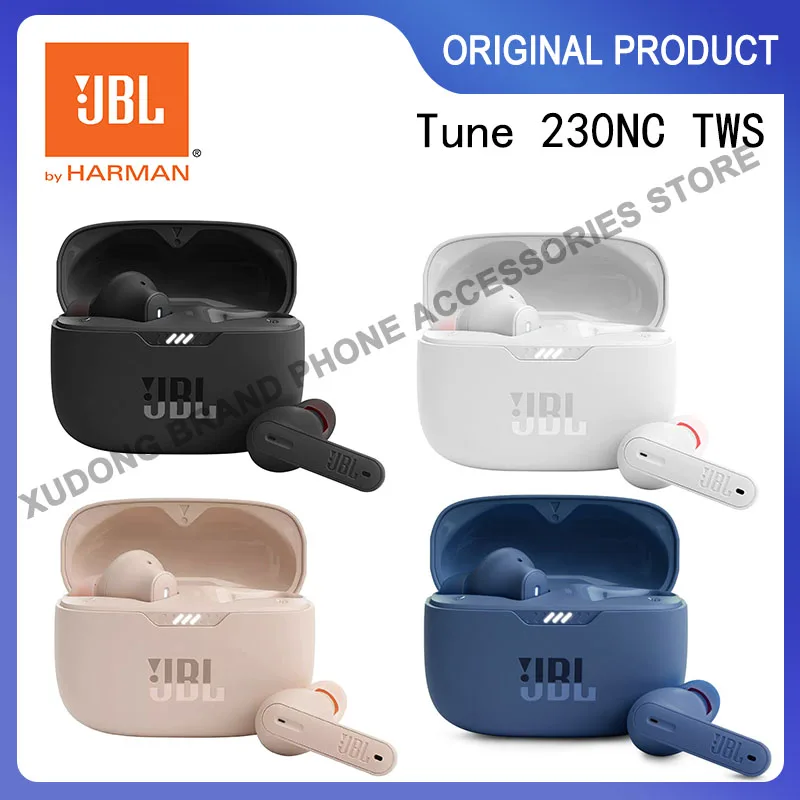 

Original JBL Tune 230NC True Wireless Bluethooth Earphones Noise Cancelling Earbuds In-Ear Headphones Pure Bass Sound Sweatproof