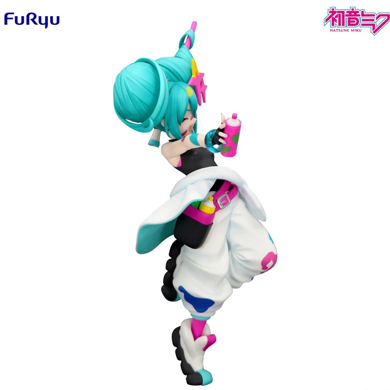 Фото В наличии FuRyu Trio-Try-iT Hatsune Miku ~Painting Girl Ver.~ ПВХ 19 см аниме фигурки модель коллекция игрушек №5