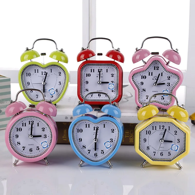 No Ticking Twin Bell Alarm Clock With Nightlight For Kids Girls Bedrooms Home Decor