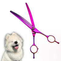 jp440c 7 0 inch professional dog grooming shears 69 teeth curved thinning scissors for dog face body cutiing high quality