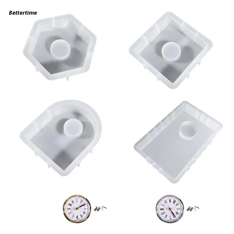 

Эпоксидные вертикальные настольные часы B36D Diy, подвесная форма, геометрические рандомные украшения