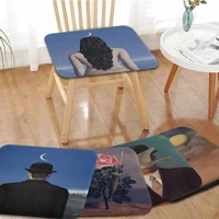 rene magritte square sofa mat dining room table chair cushions unisex fashion anti slip stool seat mat
