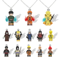 bandai naruto character single sided printing pendant necklace epoxy resin chain link necklace trend jewelry high quality fre369