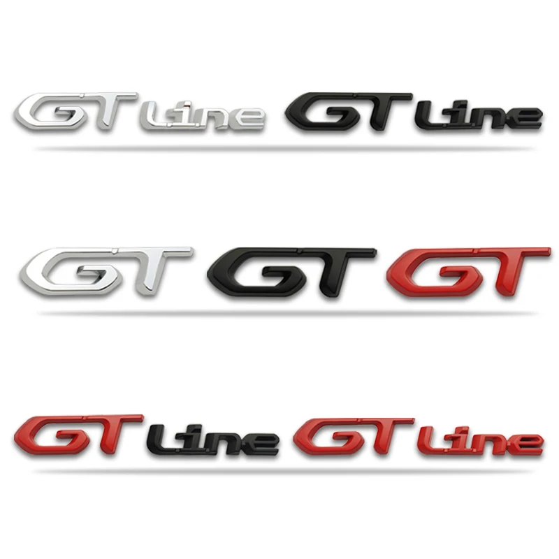 

3D Car Sticker GT Logo Metal Emblem Badge Decals For Peugeot 205 208 GT LINE 2008 E208 308 306 106 206 205 307 3008 207 508 5008