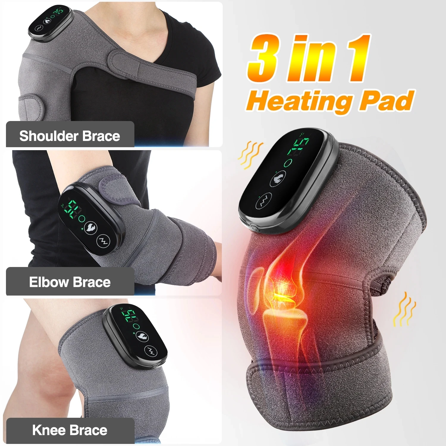 

Knee joint vibration massage, leg joint electrothermal therapy, physical therapy, elbow warm pack arthritis, pain relief and kne