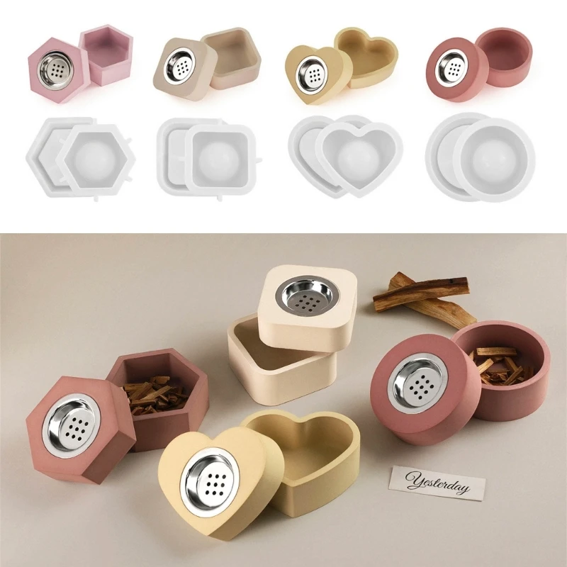 R2LD 4 комплекта форм для чехлов из смолы формы банок силиконовой с крышкой