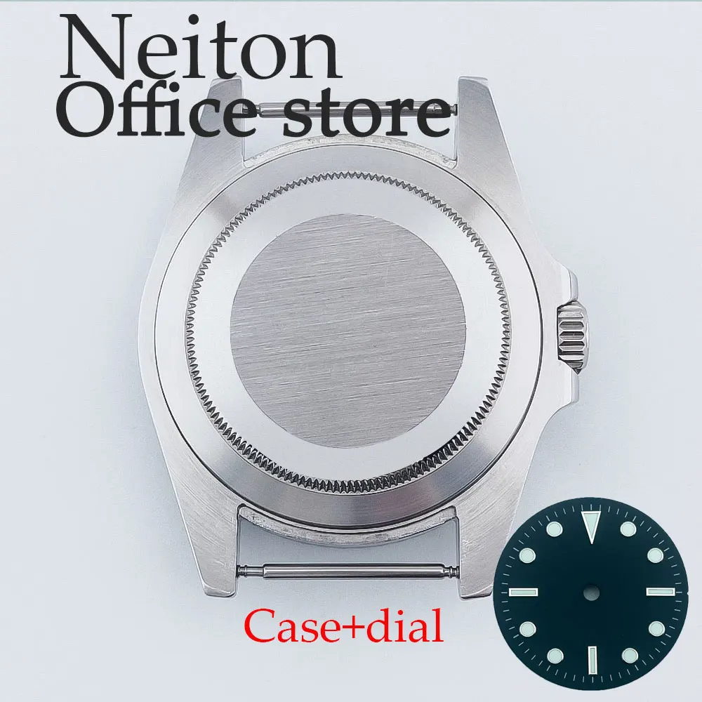NEITON 39 мм серебряный корпус часов с сапфировым стеклом подходит для механизма NH35