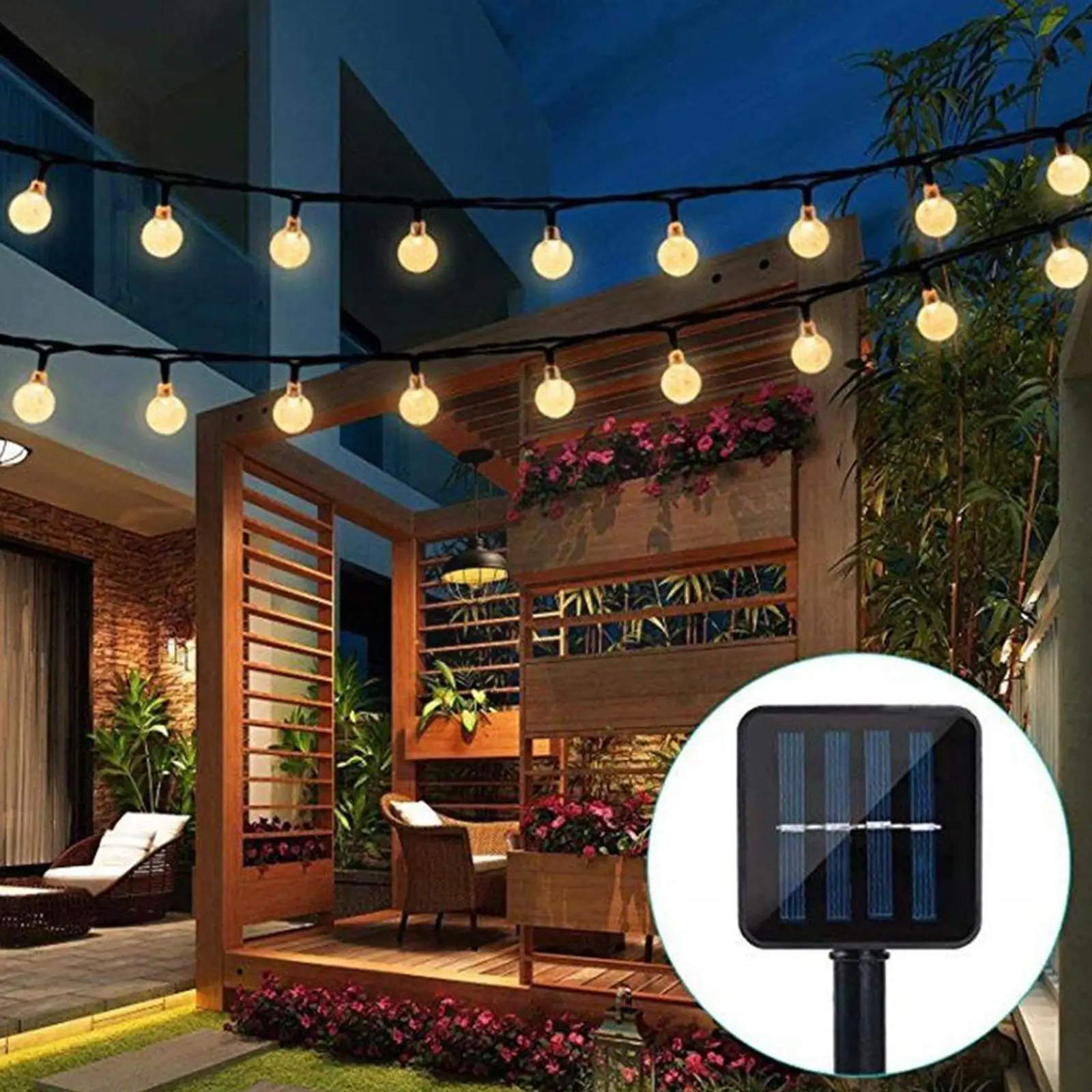 

Solar String Lights With 8 Modes Waterproof Frosted Outdoor Party Tent Lights Ball Garden Camping Atmosphere Decor R0r2