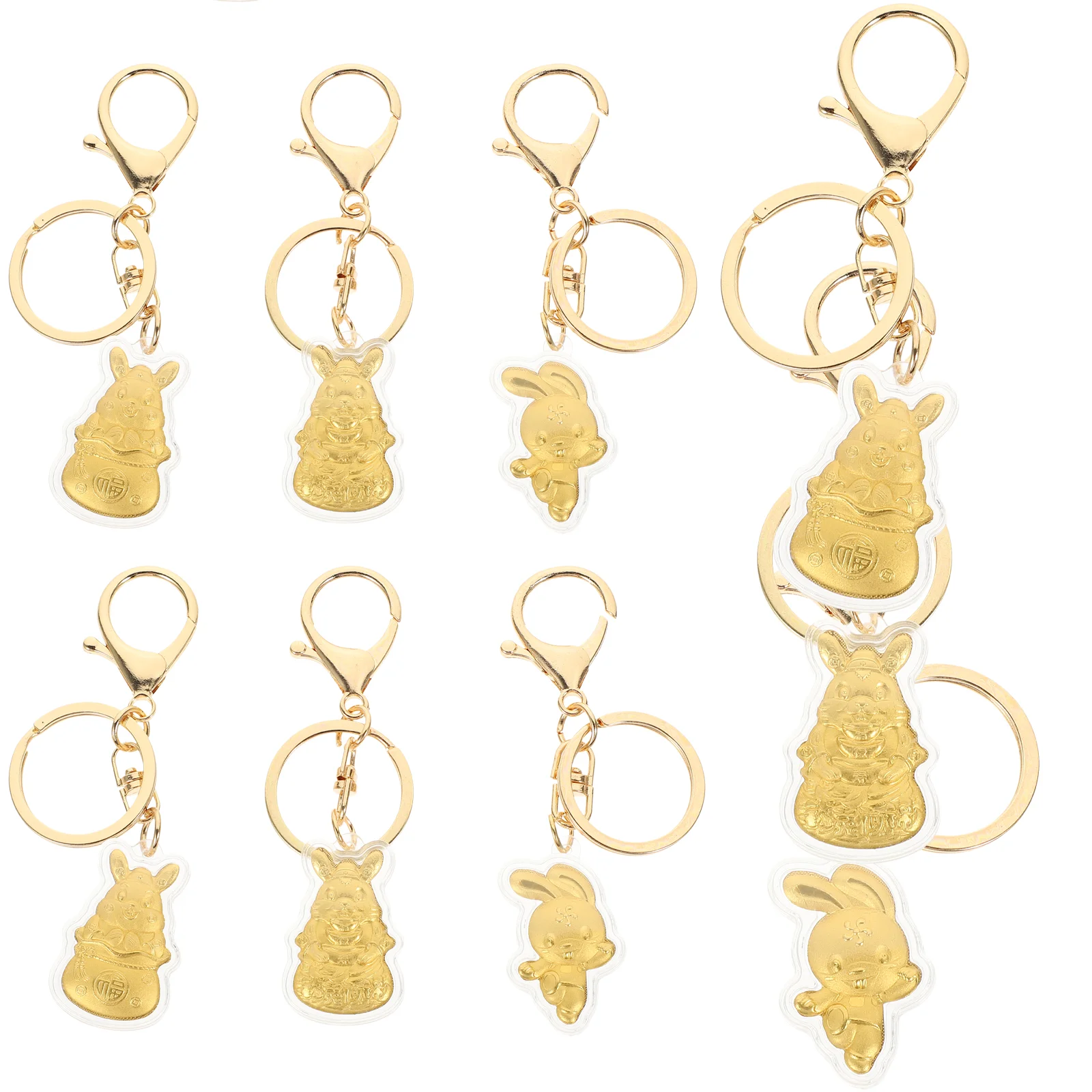 

Брелок для ключей в виде кролика, с подвеской в виде знака зодиака