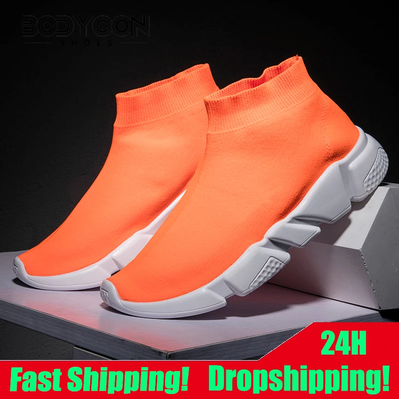 

Brand Sock Boots Women's Sneakers Running Sports Shoes for Women Man Breathable Casual Elasticity Platform Vulcanize Ankle Boots
