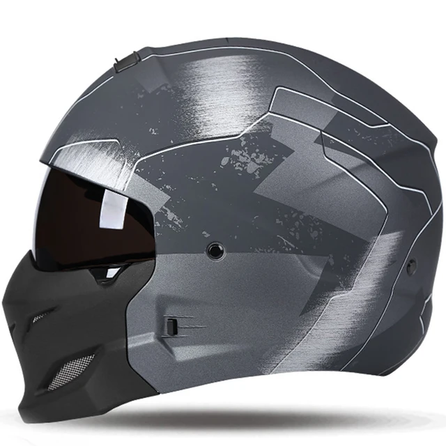 Motorcycle Helmet Capacete Personality Combination Full Face Helmet Locomotive Half Helmet The Latest Modular Retro Dot capacete 6