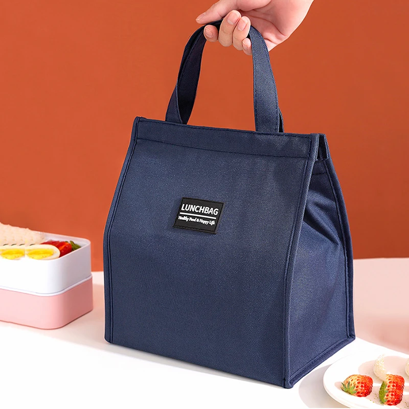 

Портативные Оксфордские сумки для ланча, сумка для свежего охлаждения для офиса и студентов, удобный Ланч-бокс, сумка-тоут для пар, Синий Роз...