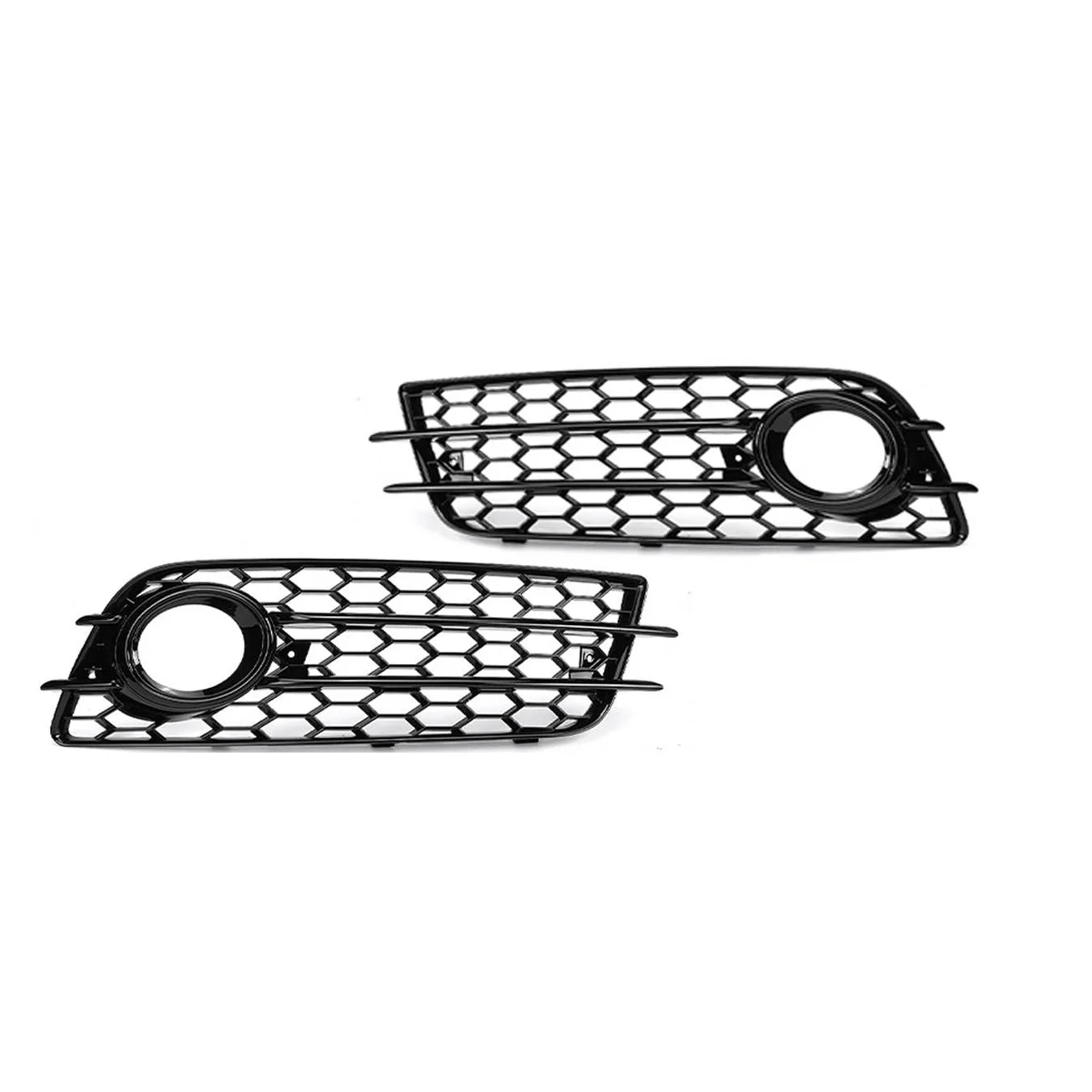 

Car Front Bumper Fog Light Mesh Grille Cover for Audi A4 B8 S-Line S4 2008-2012 Fog Lamp Honeycomb Grille