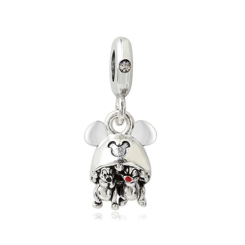 

Fit Pandora Chip and Dale Pendant for Jewelry Making Disney Squirrel In Mickey Mouse Hat Charms Women Girls Bracelet Accessories