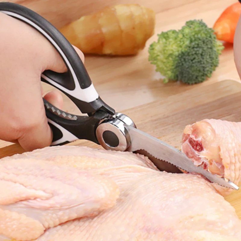 

Chicken Bone Scissors Stainless Steel Kitchen Scissors Chicken Poultry Fish Kitchen Tool Shears For Meat Barbecue Nutcracker