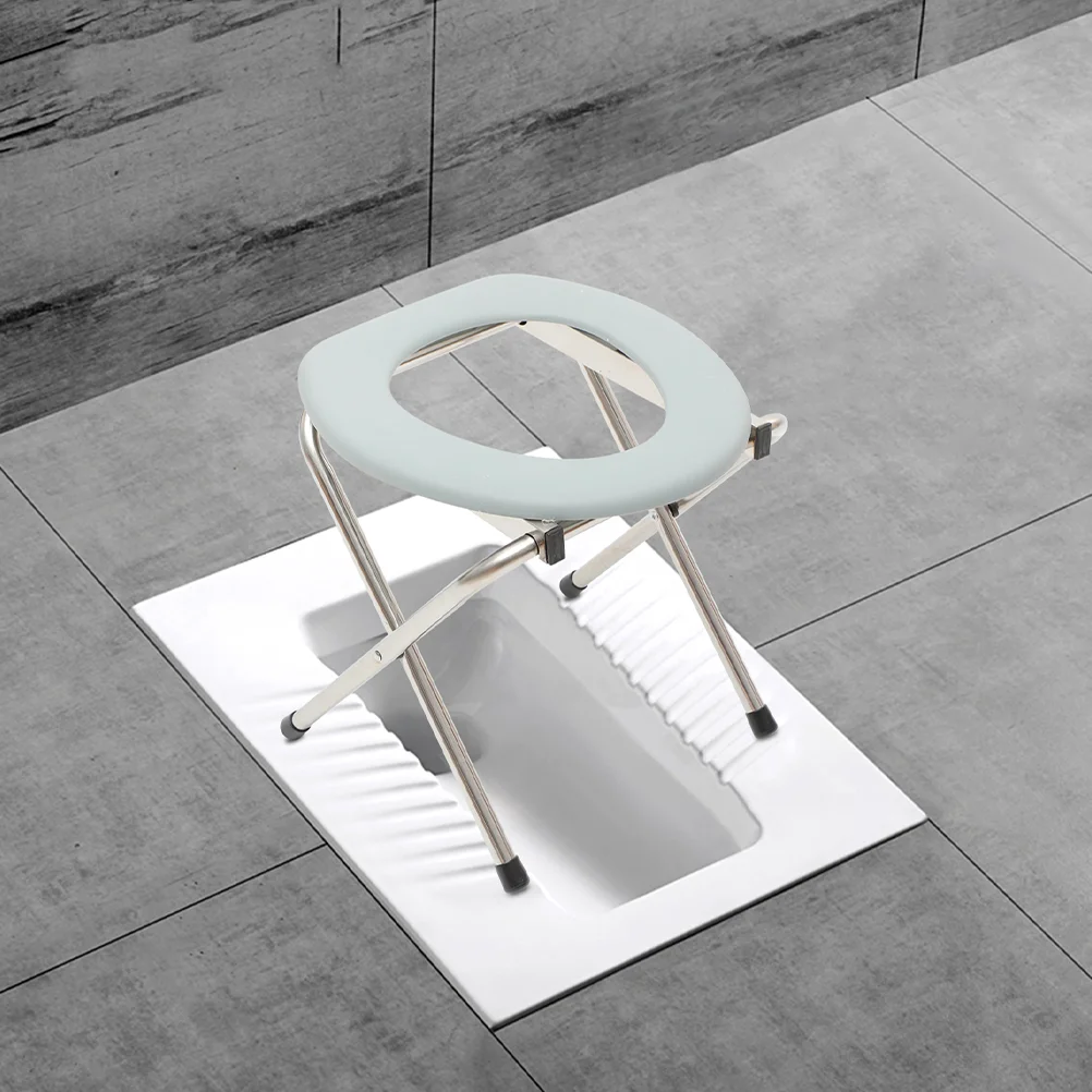 

Squatting Toilet Stool Outdoor Commode Stools Chair Plastic Foldable Pregnant Woman
