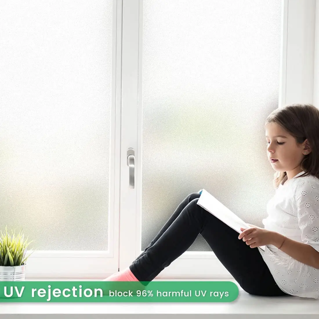 Матовая Белая оконная пленка матовое стекло с контролем температуры для дома