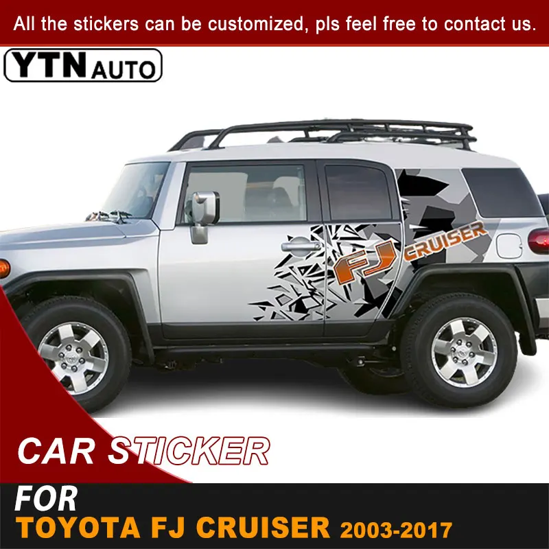 Для Toyota FJ Cruiser 2003-2015 2016 2017 наклейка на боковые двери кузова автомобиля камуфляжная