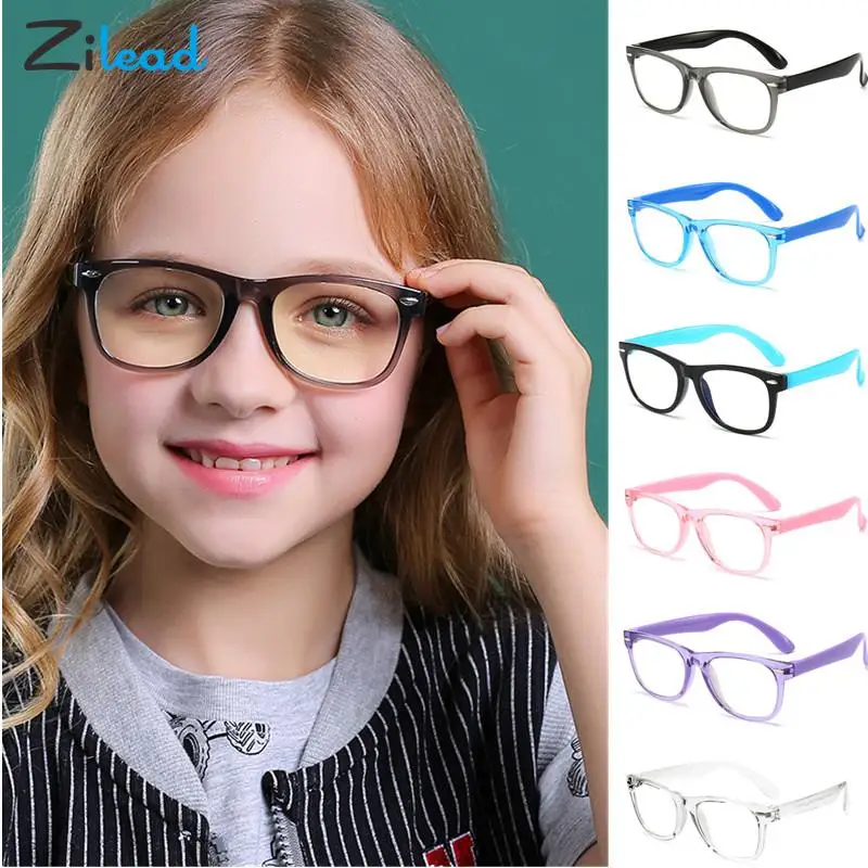 

Очки Zilead Детские ультралегкие, модные классические очки с защитой от синего излучения, мягкая оправа, TR90, компьютерные очки для мальчиков и ...
