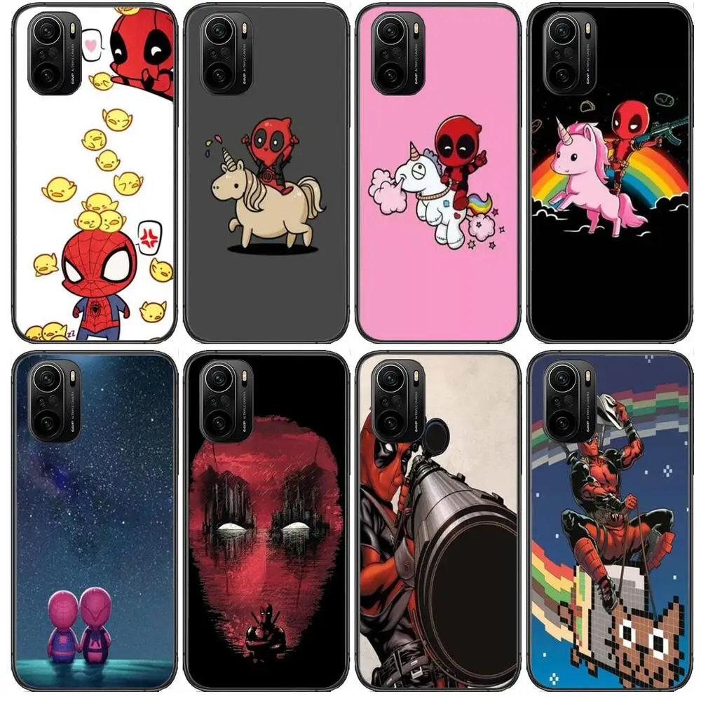 

cute Marvel Deadpool Phone Case For xiaomi redmi POCO F1 F2 F3 X3 Pro M3 9C 10T Lite NFC Black Cover Silicone Back Prett mi 10 u