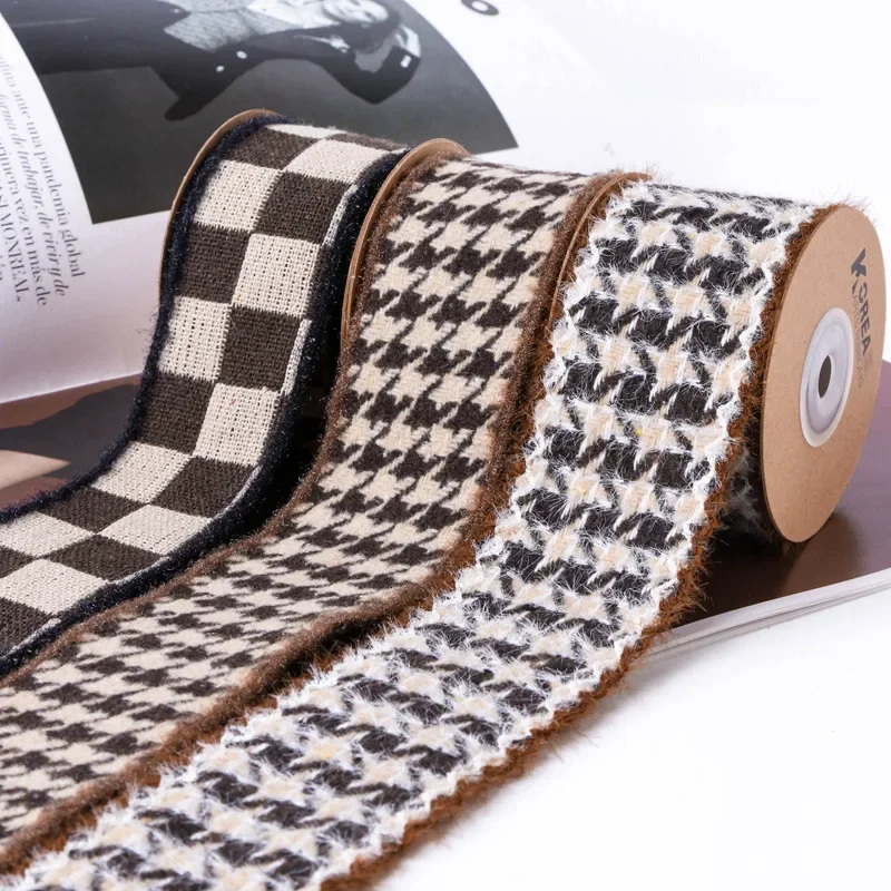 Классический британский стиль с узором гусиные лапки плюшевая окантовка ручная