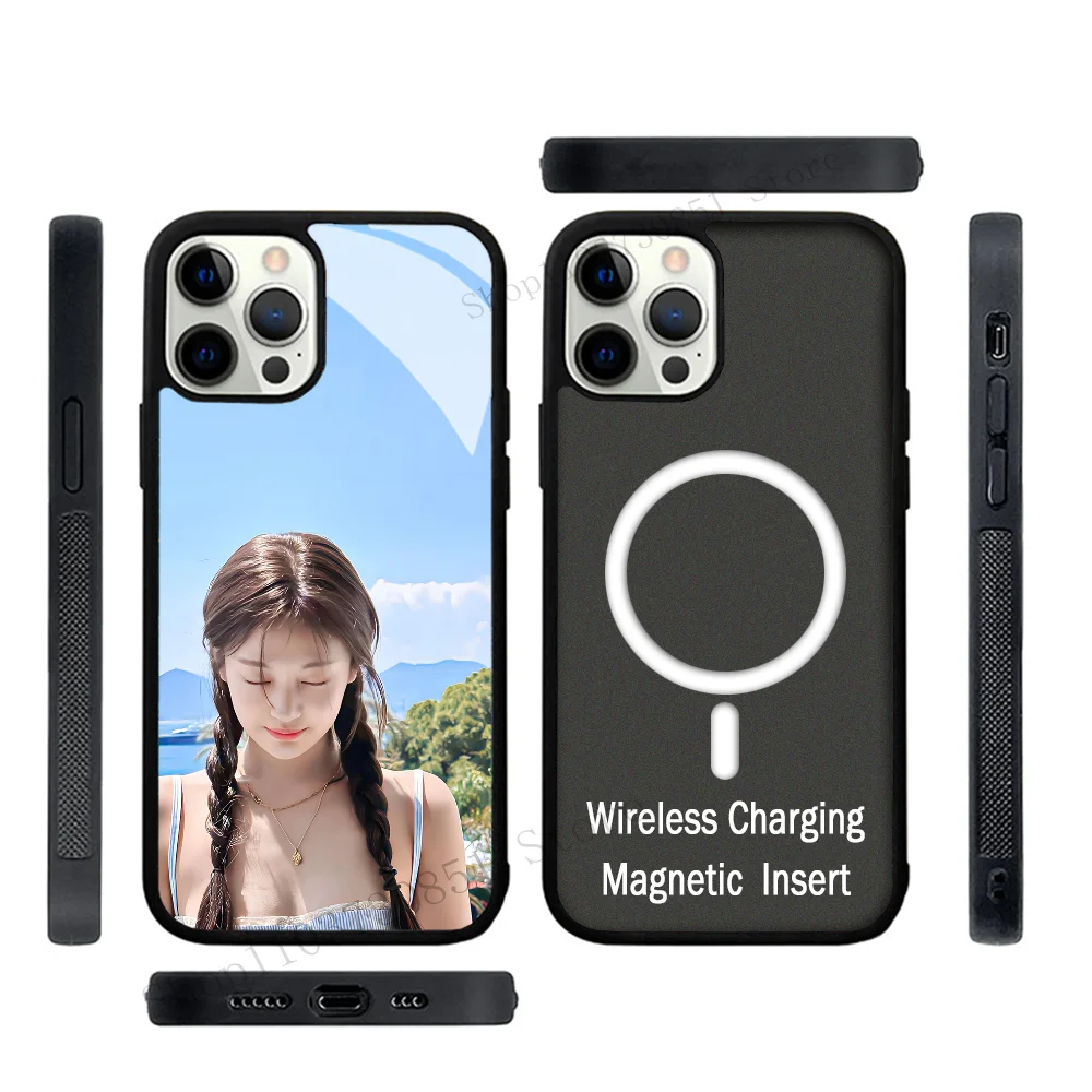 Чехол для телефона Korean Girl Group с сильным магнитом iPhone 15 14 13 Pro Max 11 12 Mini Alex Mirror Kpop Aespa