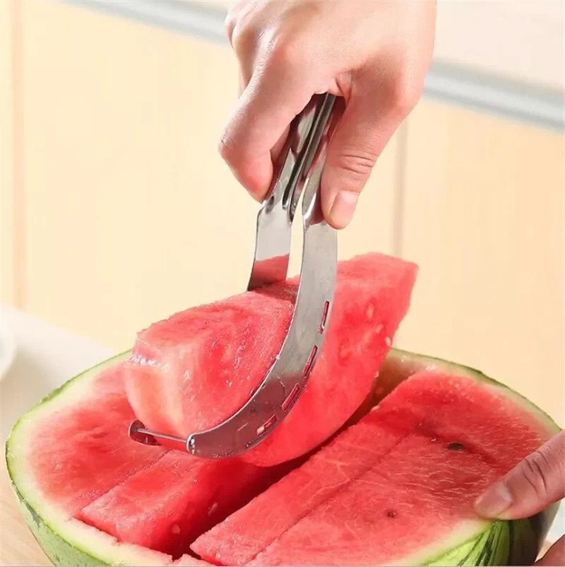 

2022New Stainless Steel Watermelon Slicer Cutter Knife Corer Fruit Vegetable Tools Kitchen Accessories Gadgets Watermelon Spoons