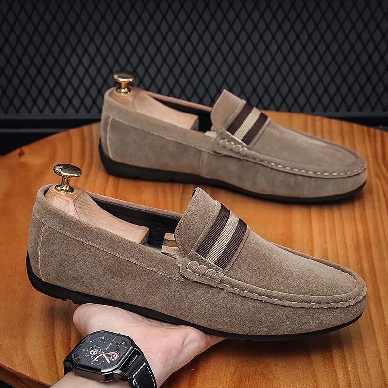 

Loafers for Men Soft Driving Moccasins Flats Male Walking Shoes Slip-on Casual Leather spring Men's Shoe Zapatos Hombre
