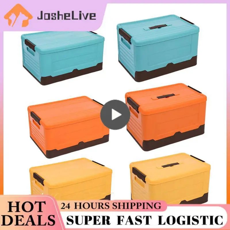 

Household Foldable Storage Box With Lid Toy Box Student Dormitory Storage Box Book Box Outdoor Camping Storage Box