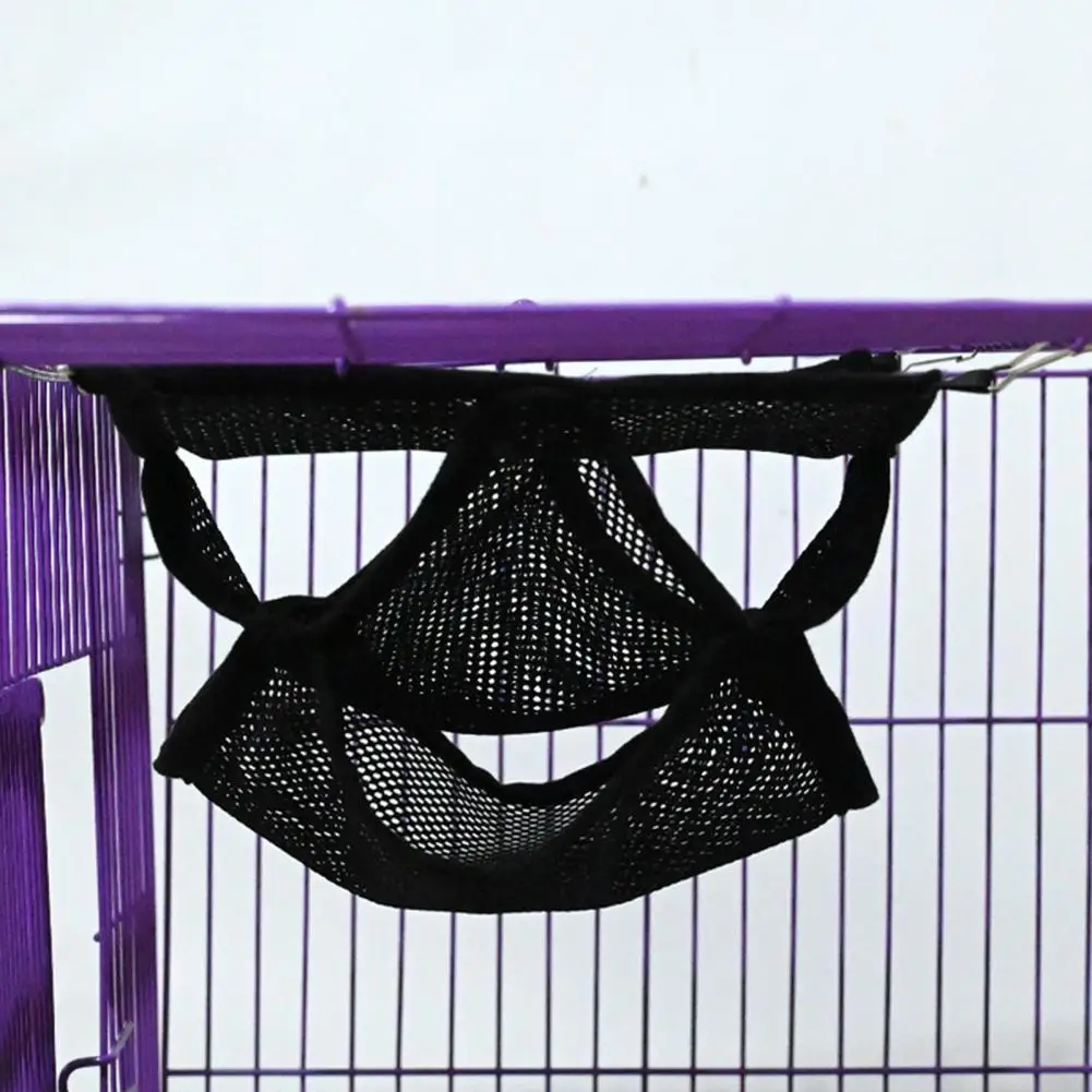 Hanging Bed  Durable Pet Hammock Chipmunk Ferret Rat Sleeping Nest 1/2/3 Layer Small Animal Bed Swing Toy   Cage Accessories