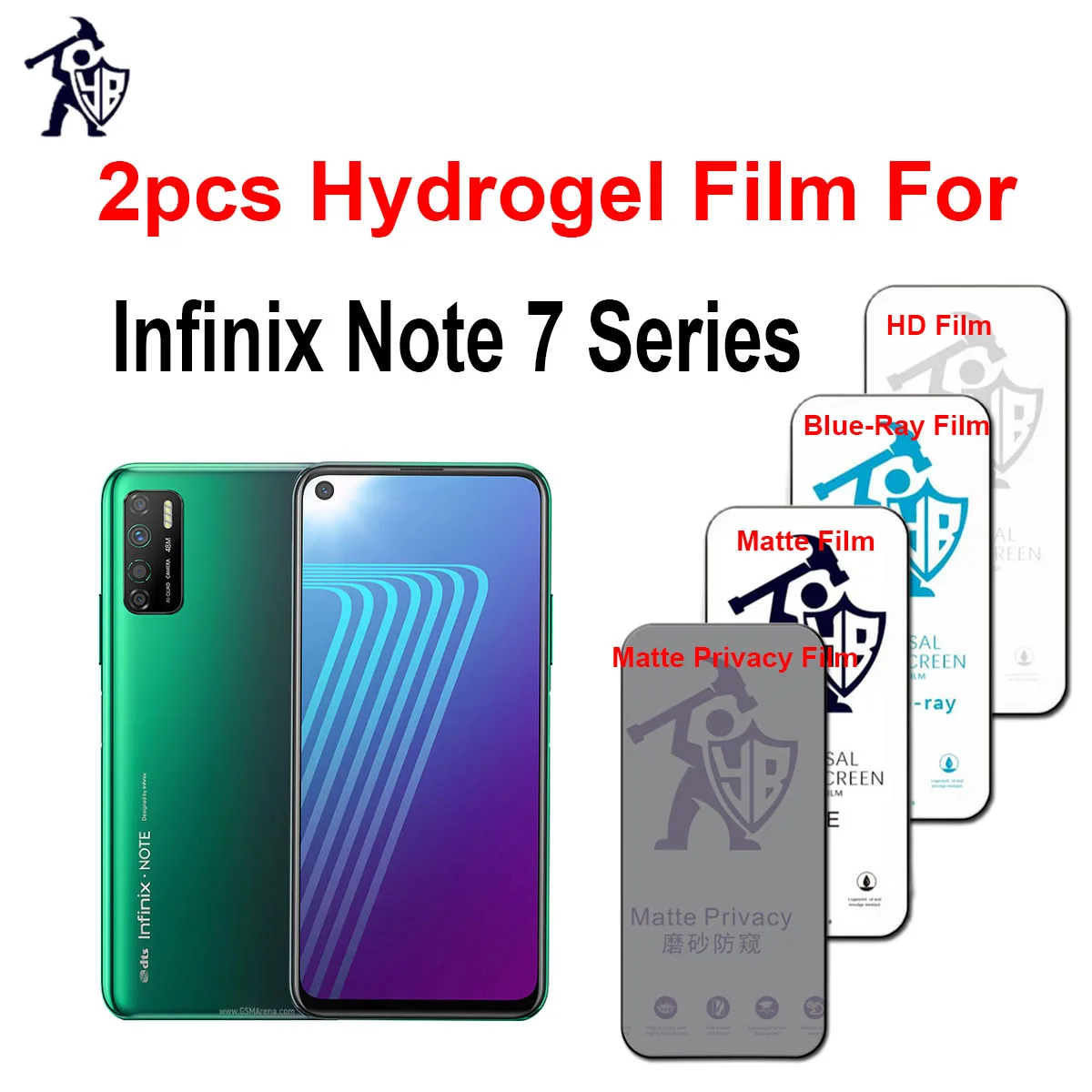 2 шт. матовая Гидрогелевая пленка для Infinix Note 7 HD Защита экрана Lite