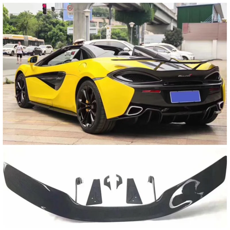 

Fits For McLaren 540C 570S 570 GT 2016-2022（GT style） Real Carbon Fiber & Forging lines Rear Trunk Lip Spoiler Wing