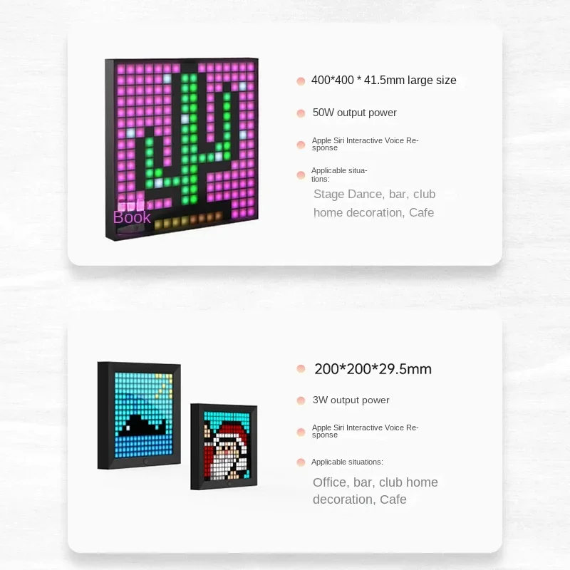 Цифровая фоторамка Divoom PIXOO VJ с 16*16 пикселей светодиодный экран BT настенная