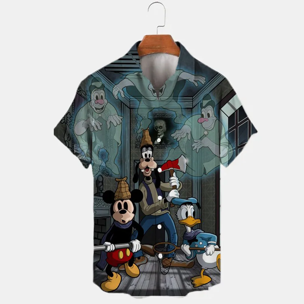 

Disneyland Donald Duck Print Hawaiian Shirt Men's Summer Short Sleeve Beach Shirt Hip Hop Harajuku Oversized Top 2022 Hot Sale
