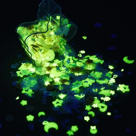 10 г Светящиеся блестки эпоксидная смола наполнение оболочки звезды блестки Сделай Сам эпоксидная смола силиконовая форма для дизайна ногтей украшения ювелирных изделий