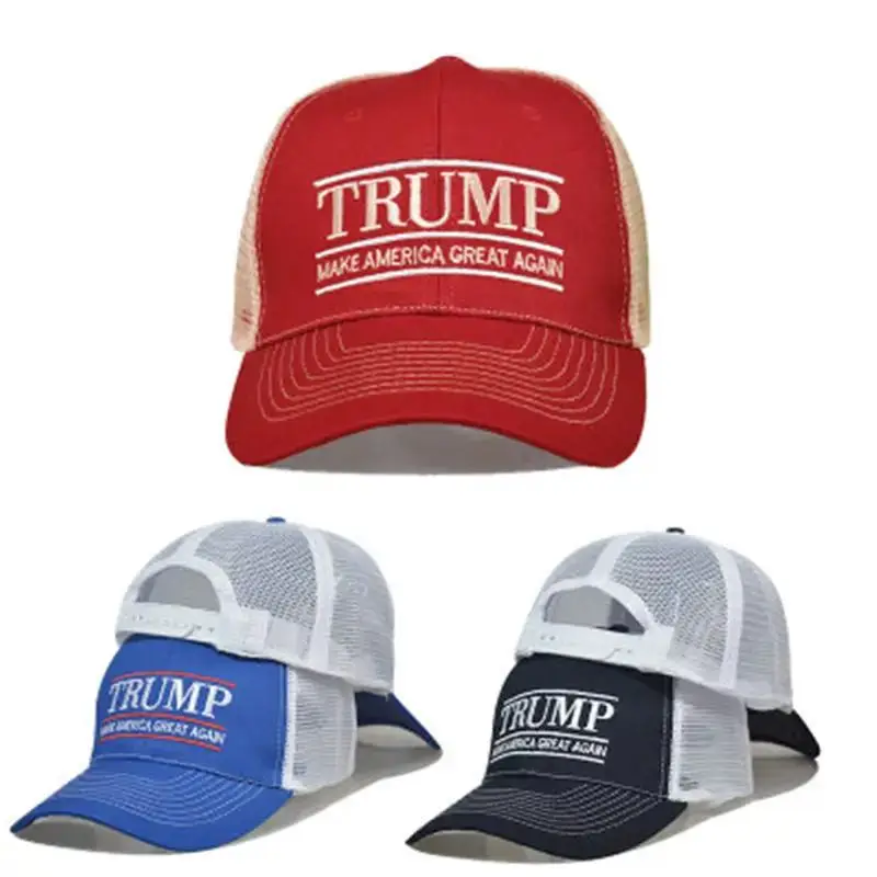 Купи Trump 2024 Mesh Baseball Caps 3D Embroidery Letter Make America Great Again Hat For Women Men Snapback President Hat за 109 рублей в магазине AliExpress