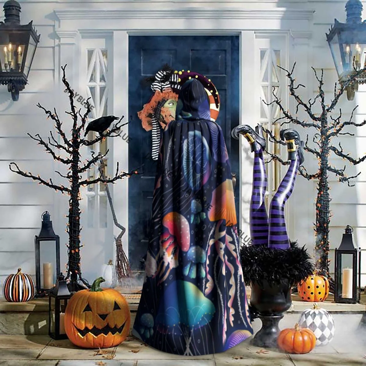 Унисекс взрослый медуза биолюминесцентные морские существа плащ с капюшоном