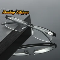 luxury design titanium alloy reading glasses business far sight eyeglasses for men non spherical 12 layer coated plus lenses
