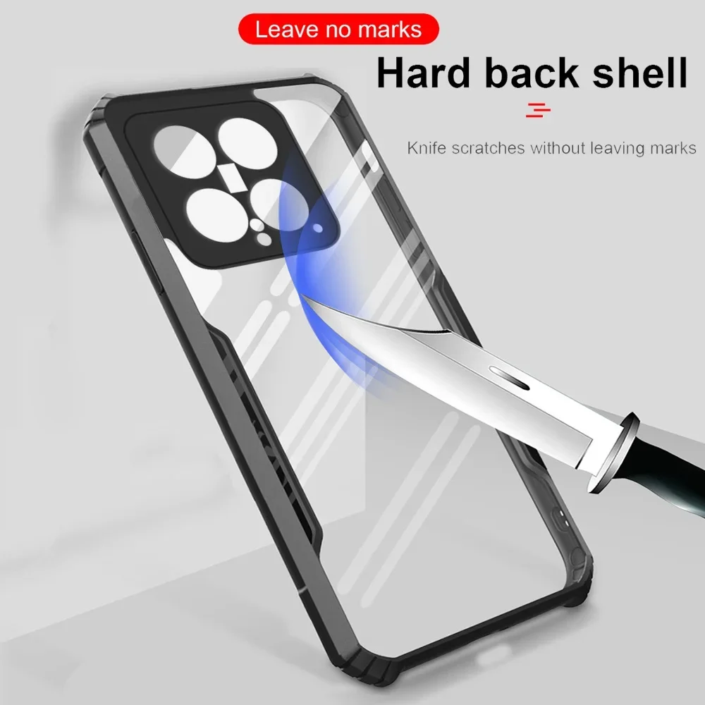 Акриловый чехол для телефона Xiaomi 14 противоударный защитный Xiaomi14 Pro 14pro Mi14 Mi14pro